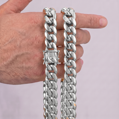 14k White Gold 16mm Miami Cuban Chain Necklace