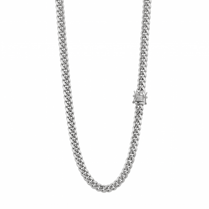 14k White Gold 5mm Miami Cuban Chain Necklace