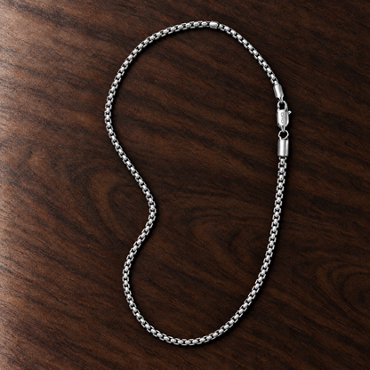 14k White Gold 4mm Box Chain Necklace