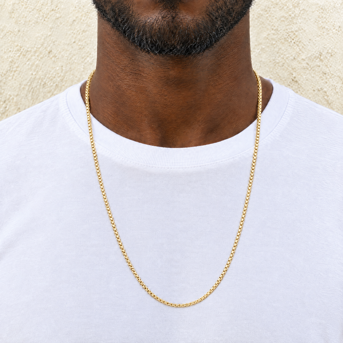 14k Gold 2mm Box Chain Necklace