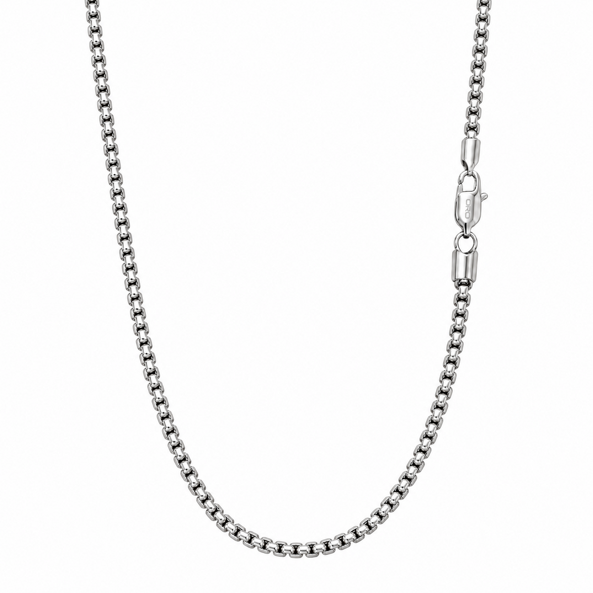 14k White Gold 4mm Box Chain Necklace