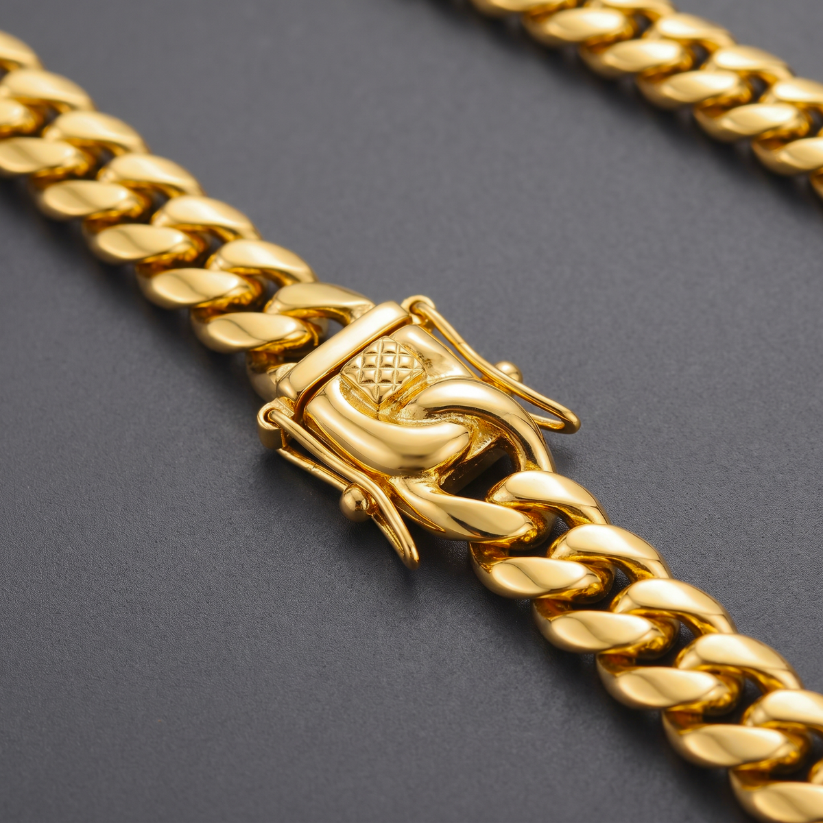 18k Gold 8mm Miami Cuban Chain Necklace