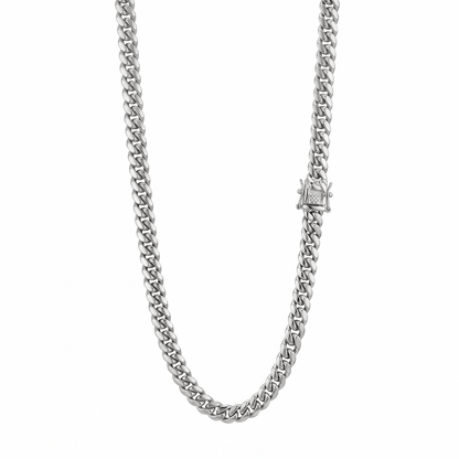 14k White Gold 6mm Miami Cuban Chain Necklace