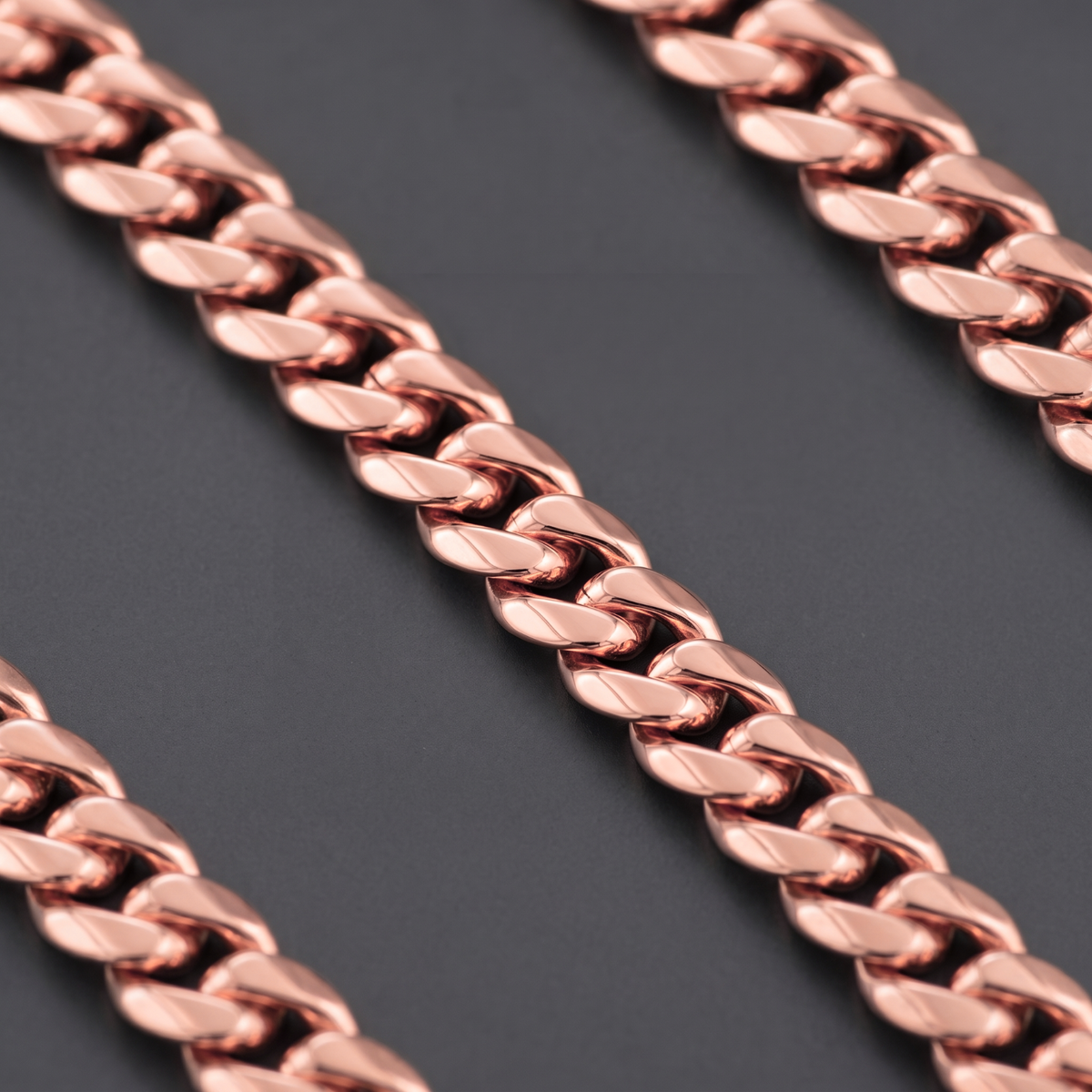 4mm 14k Rose Gold Plated Stainless Steel Miami Cuban Link Chain Necklace 16"-30”