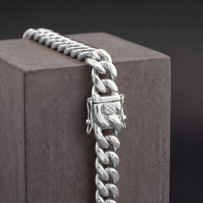 14k White Gold 14mm Miami Cuban Bracelet